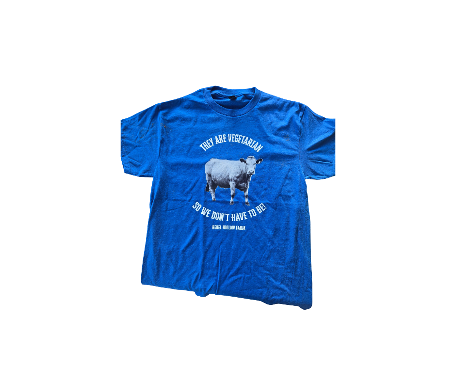 They are vegetarian so we dont have to be T-shirt